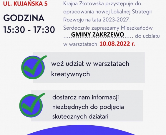 Gmina Zakrzewo - zapraszamy na konsultacje 